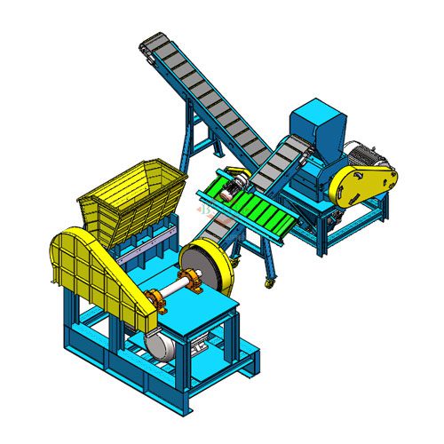armoured cable shredding recycling line