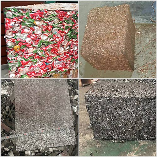 aluminum can baler machine bales