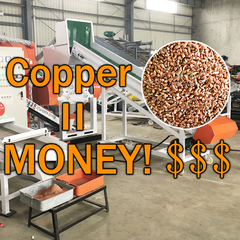 Imagem em destaque “Cobre=Dinheiro” da Máquina Granuladora de Cobre BSGH