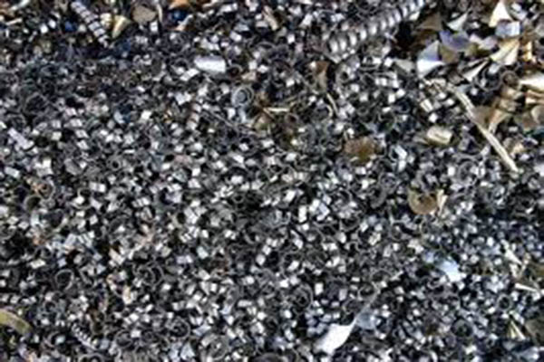 short steel chips from aluminum briquetting machine